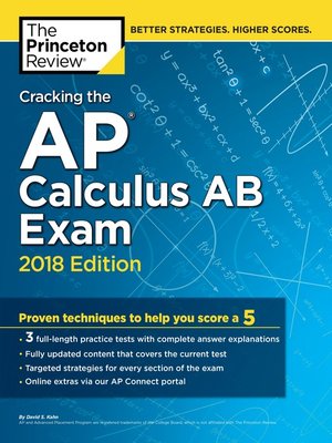 cover image of Cracking the AP Calculus AB Exam, 2018 Edition